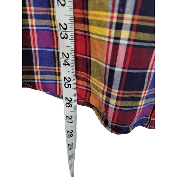 Cruel Girl Shirt Women XL Western Cowgirl Rodeo Button Down Red Plaid - Picture 7 of 15